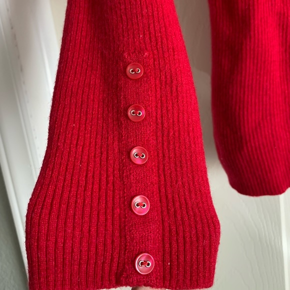 Sarah Spencer Red Long Sleeve Turtleneck Sweater Size Large - Picture 6 of 14